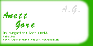 anett gore business card